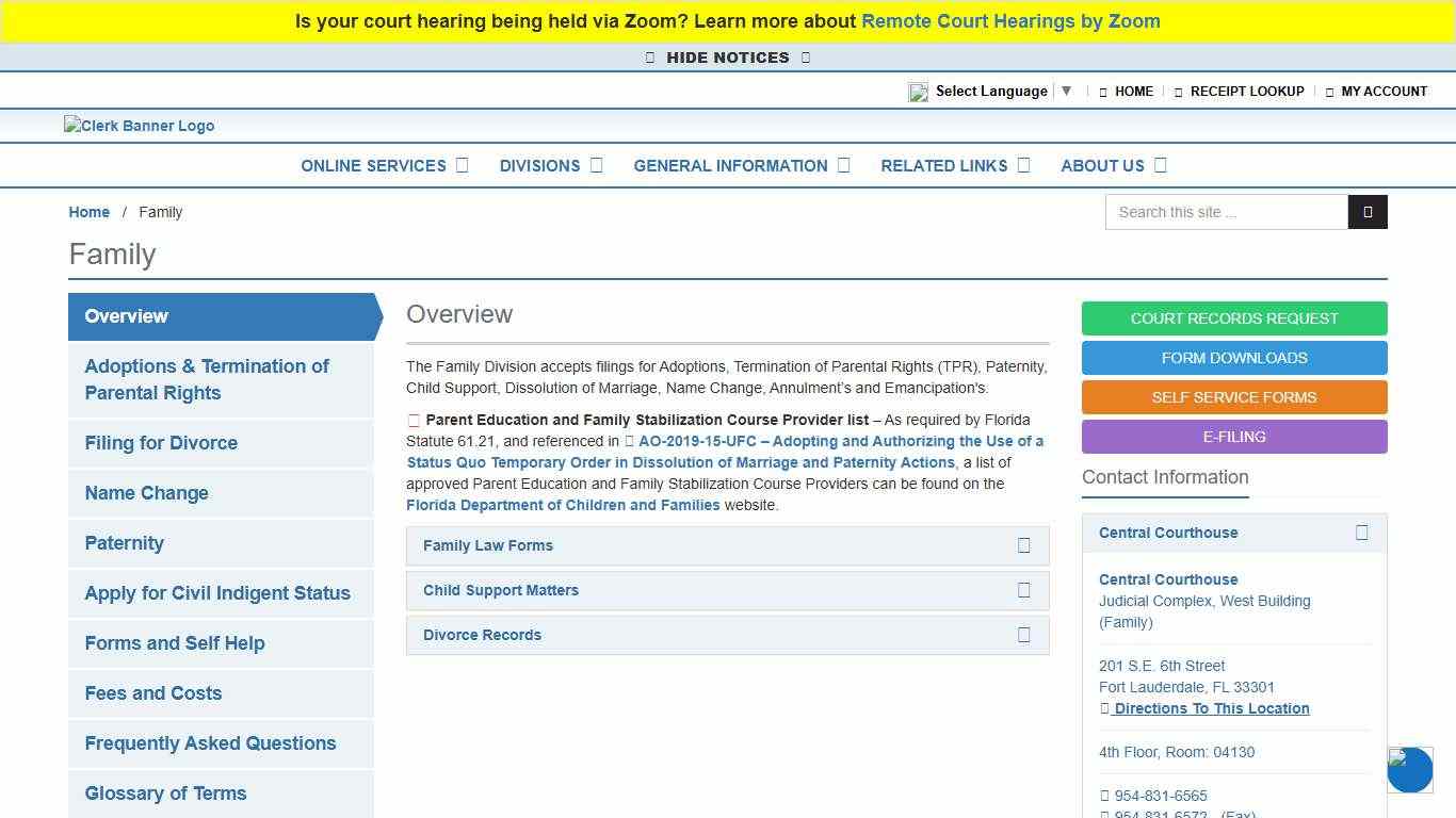 Family - Broward County Clerk of Courts